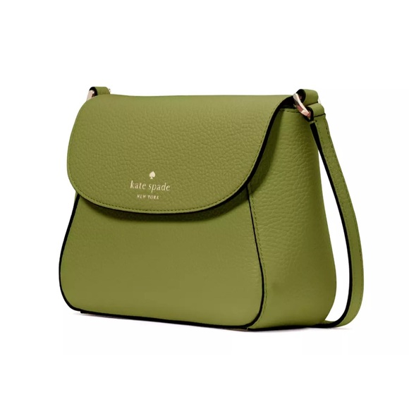 New Kate Spade Monica Mini Flap Crossbody bag Pebble Leather Kelp Forest - Picture 2 of 5